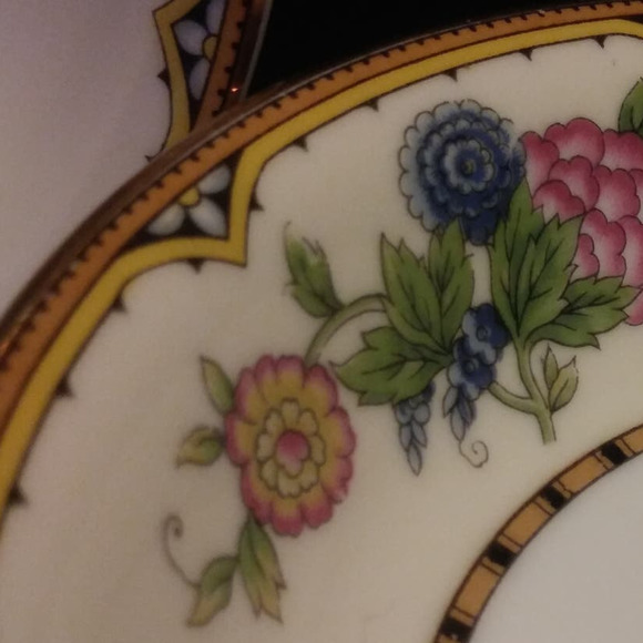 7 Vintage Noritake Dessert Bowls in Elysian 10in Gold Trim - Picture 11 of 16